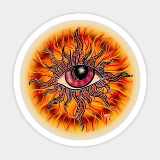 Fiery All Seeing Eye Sticker